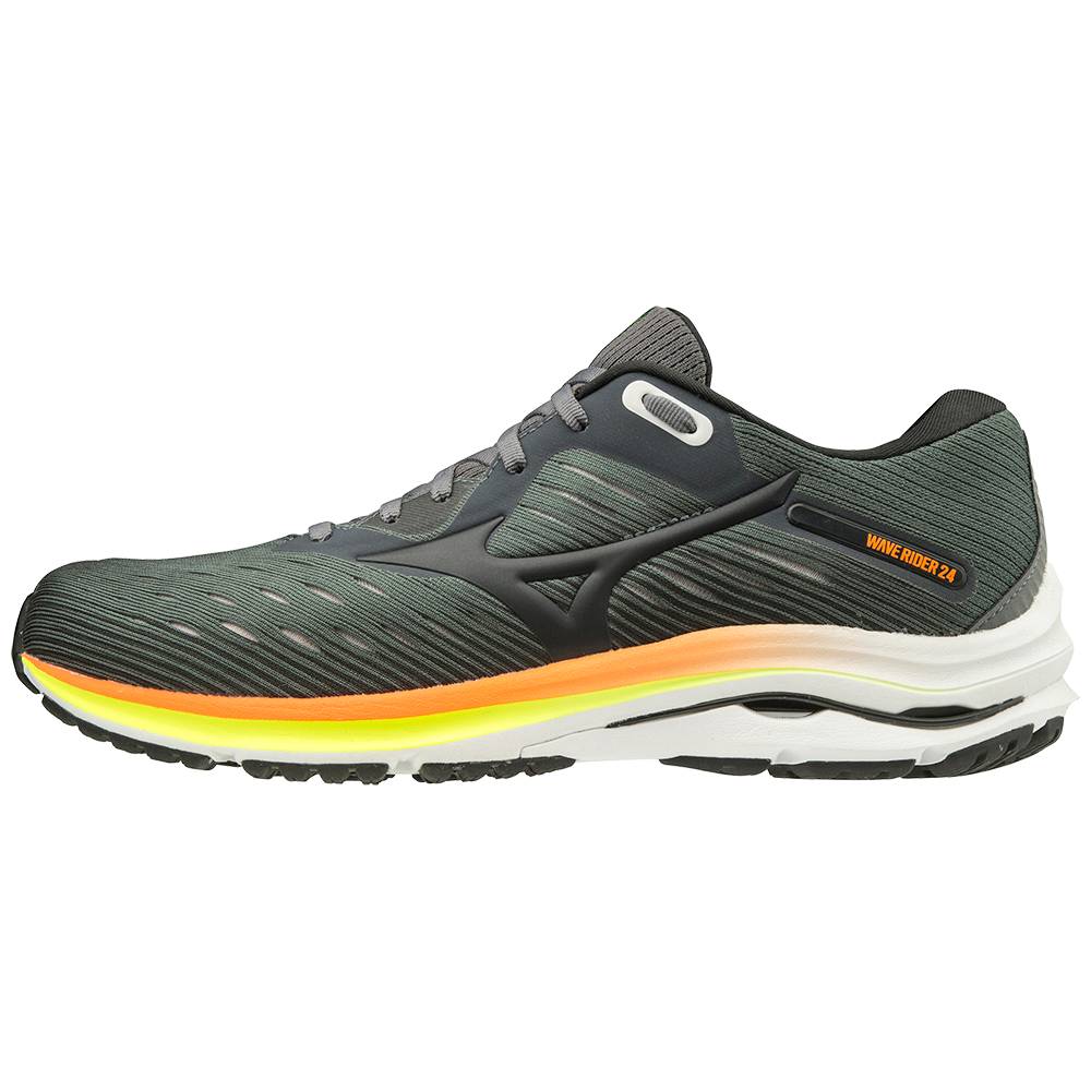 Mizuno Wave Rider 24 2E (Wide) - Erkek Koşu Ayakkabısı - Koyu Yeşil Türkiye (MHDEGI-607)